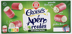Rappel produit APERO ROULES AIL & FINES HERBES - 100G LES CROISES