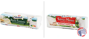 Rappel produit BUCHE DE CHEVRE FONDANTE 180G et BUCHE DE CHEVRE SAINTE MAURE 300G LES CROISES