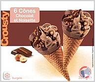 Rappel produit 6 Cônes Chocolat et Noisette CROUSTY (photo numéro 1)