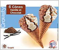Rappel produit 6 Cônes Vanille/Chocolat CROUSTY