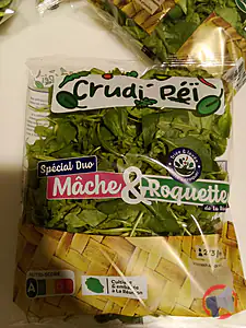 Rappel produit Duo Mâche & Roquette 100g Crudi Peï