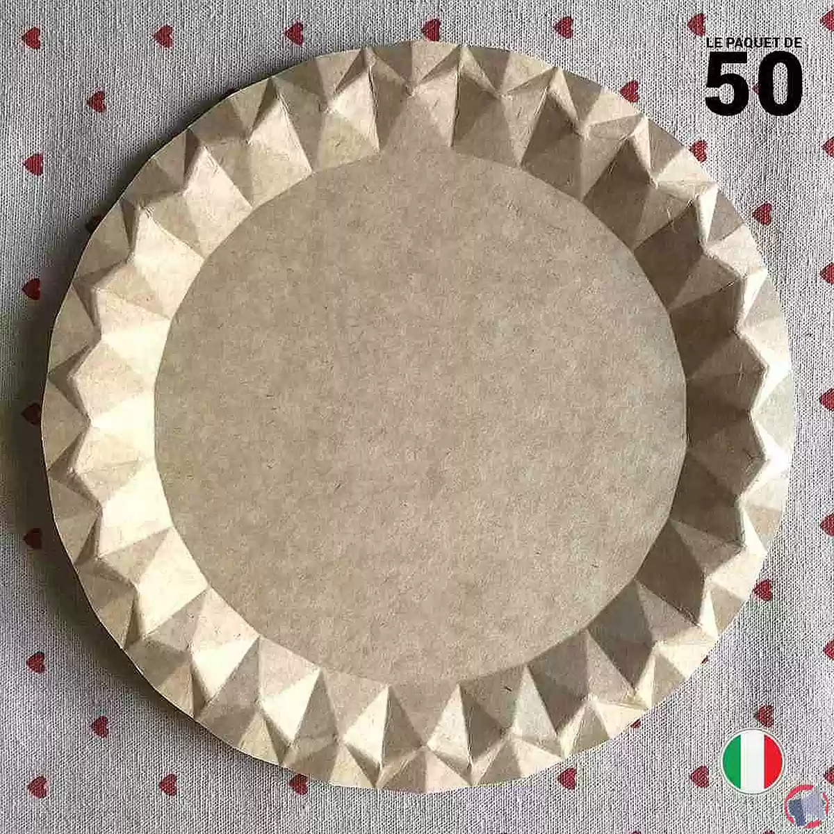 Rappel de produit : 50 Assiettes carton kraft design 23 cm de la marque Ctouvert