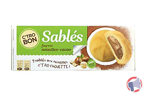 Rappel produit Sablés fourrés noisettes-cacao C'TROBON