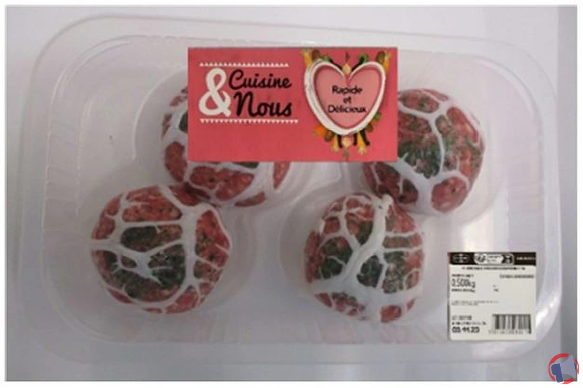 Rappel de produit : hachés de porc façon crépinette de la marque Cuisine & Nous