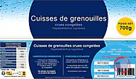Rappel produit CUISSSES DE GRENOUILLES CRUES CONGELEES (photo numéro 1)