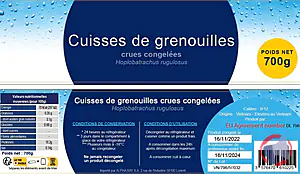 Rappel produit CUISSSES DE GRENOUILLES CRUES CONGELEES