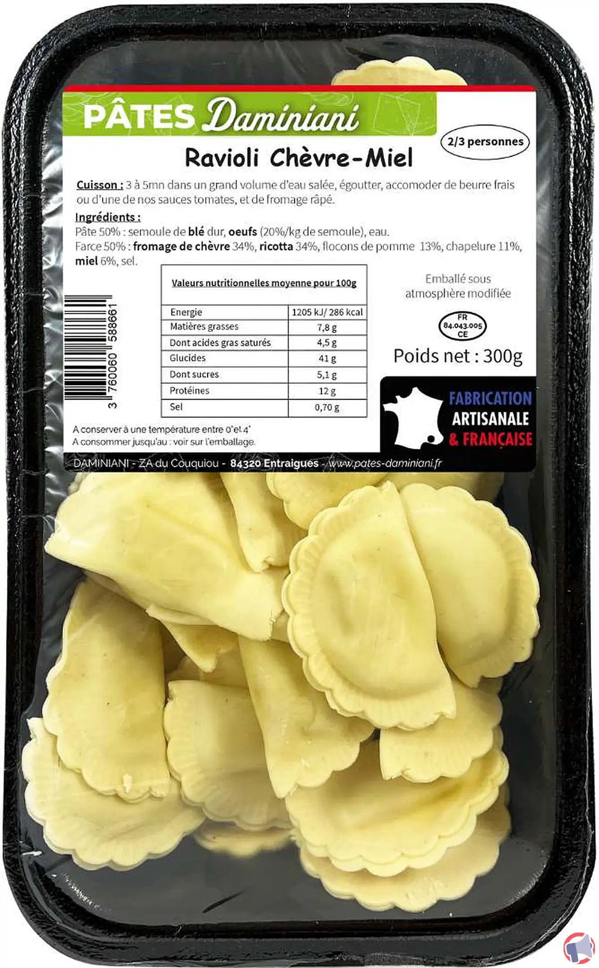 Rappel produit : fromage Daminiani 'Soleil chèvre miel' pour suspicion de Listeria