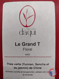 Rappel produit Thé vert arômatisé Le Grand T daqui