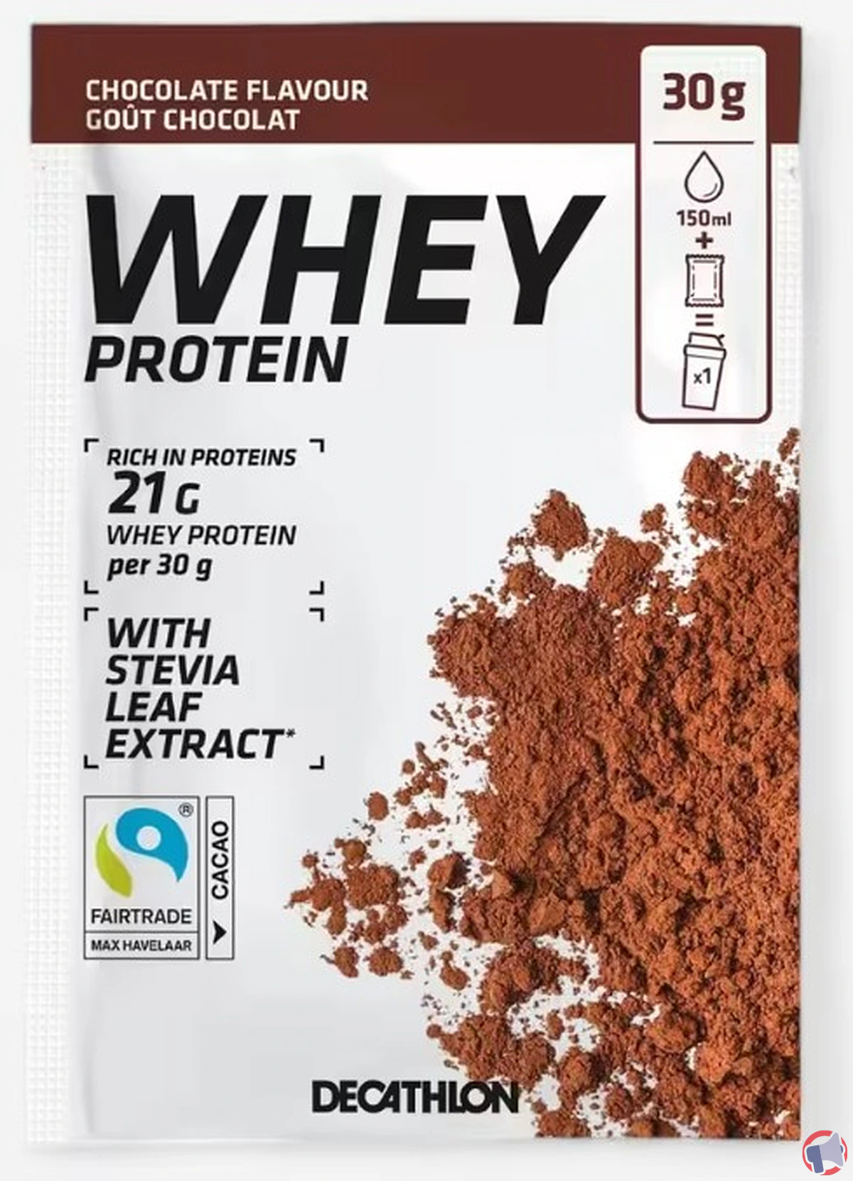 Rappel produit : whey protein chocolat 30g de Decathlon