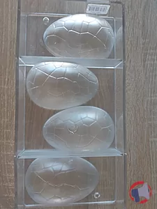 Rappel produit moule oeuf chocolat craquelé 4PCS DECO RELIEF