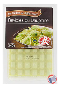 Rappel produit RAVIOLE DU DAUPHINE LR DBF BARQUETTE 240 G DELICES DE BELLE FRANCE