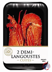 Rappel produit Demi-langoustes cuites congelées x2