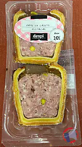 Rappel produit PATE EN CROUTE PISTACHE DESPI LE CHARCUTIER