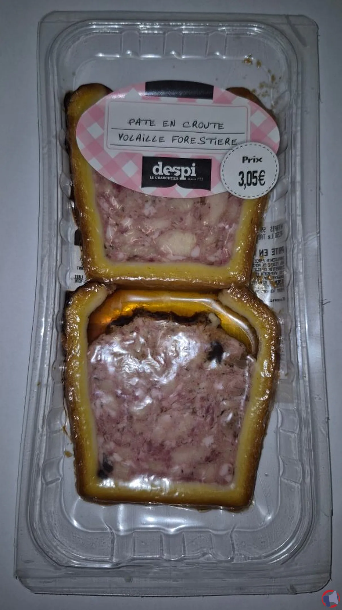 Rappel de produit : pâté croûte de volaille forestier de la marque Despi le Charcutier