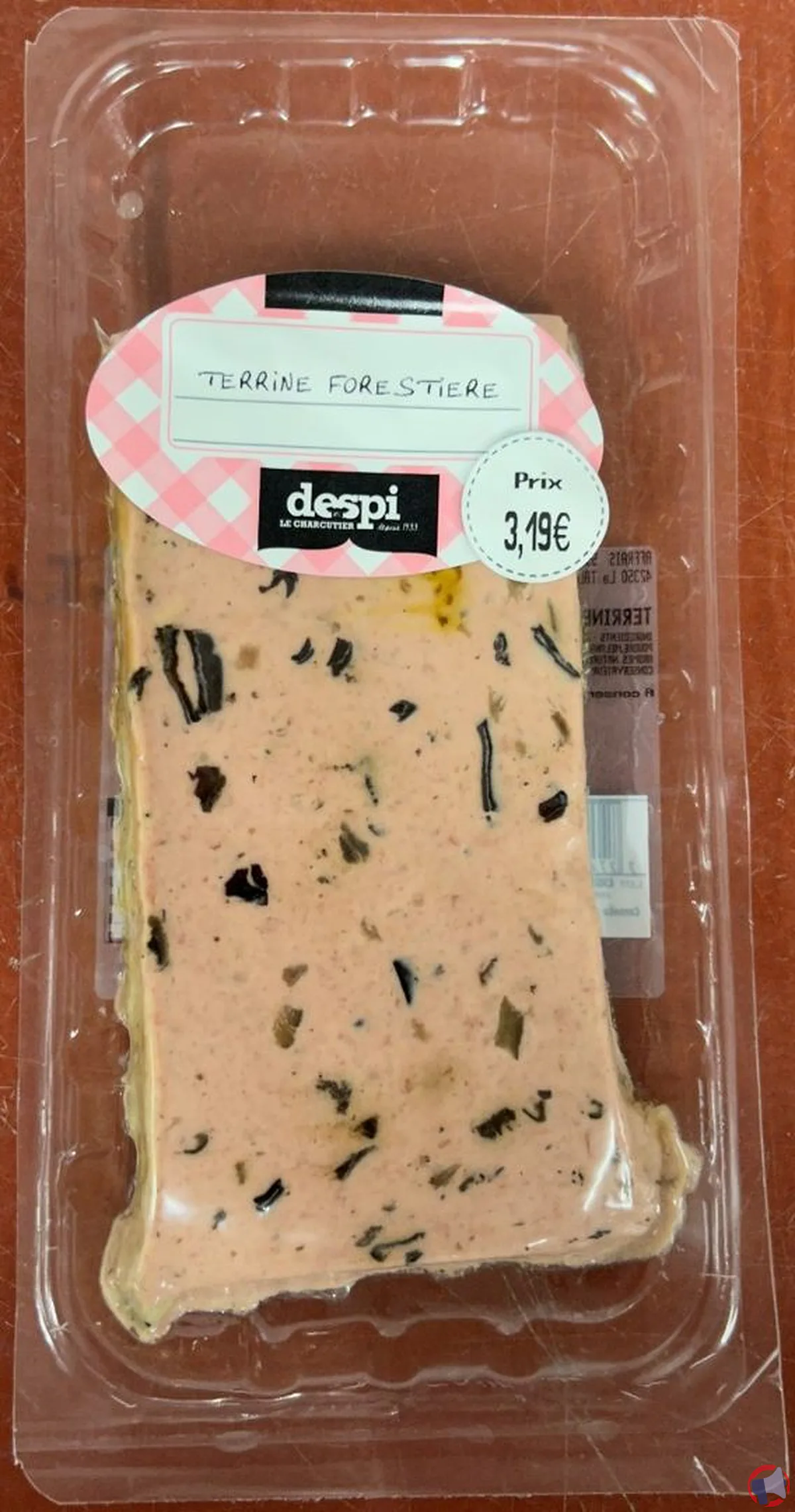 Rappel de produit : terrine forestière de Despi le Charcutier pour risque de listériose