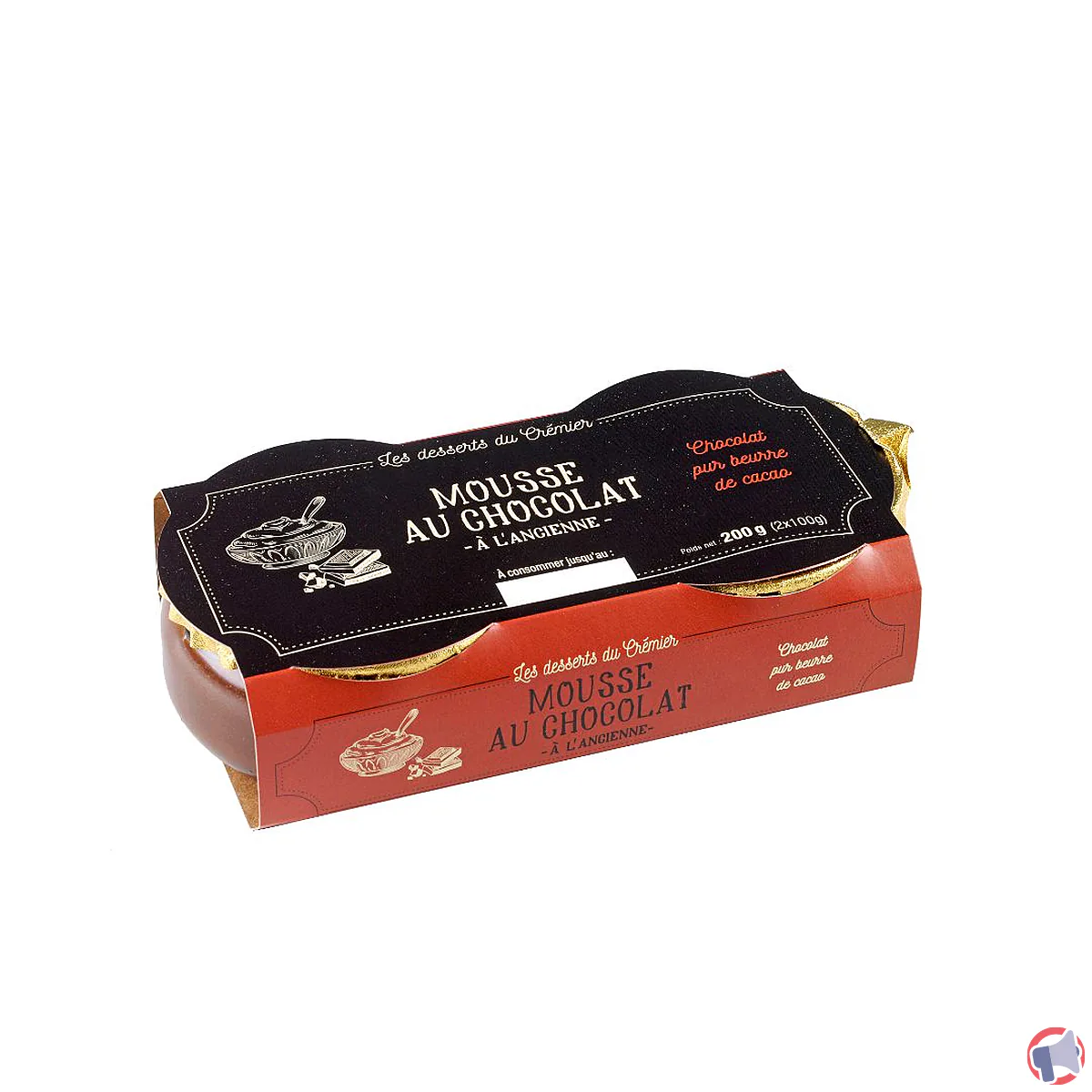Rappel de produit : mousse chocolat à l'ancienne de Les Desserts du Crémier