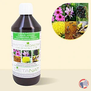 Rappel produit Complexe Immunité - 500ml Extrait de plantes fraiches et bourgeons bio DIETANAT