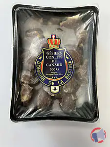 Rappel produit GESIERS CONFITS ENTIERS BARQUETTE DOMAINE DE LA BASTINE