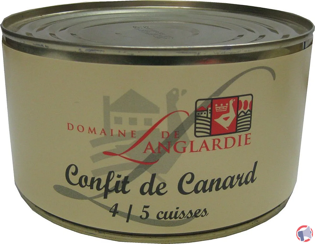 Rappel du Domaine Langlardie : confit de canard 4 cuisses 1250