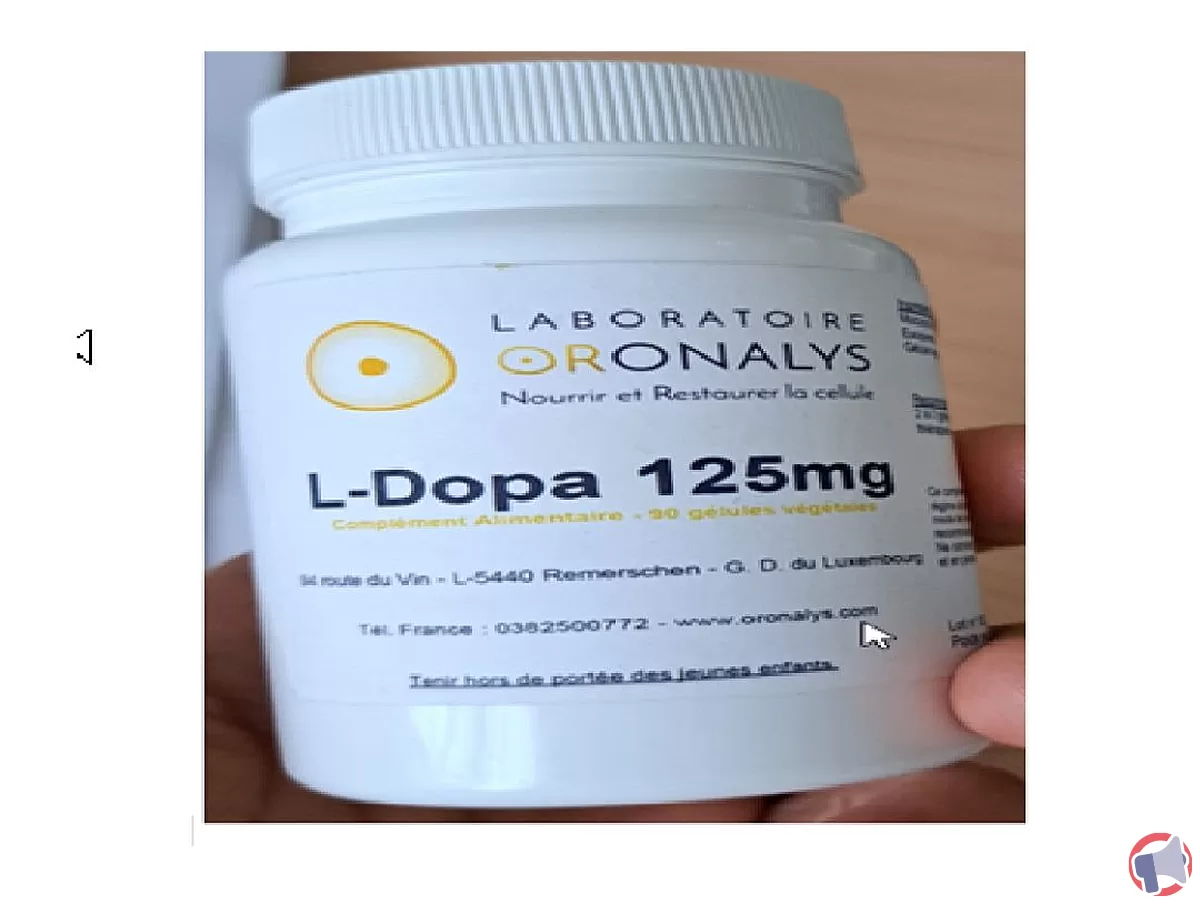 Rappel de produit : L-DOPA 125mg du Laboratoire Oronalys