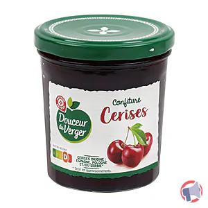 Rappel produit CONFITURE CERISES 370G DOUCEUR DU VERGER