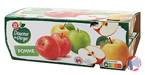 Rappel produit DESSERT DE FRUIT POMME X16 DOUCEUR DU VERGER