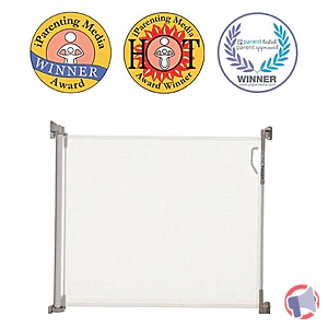Rappel produit Barrière rétractable blanche ou grise Dreambaby