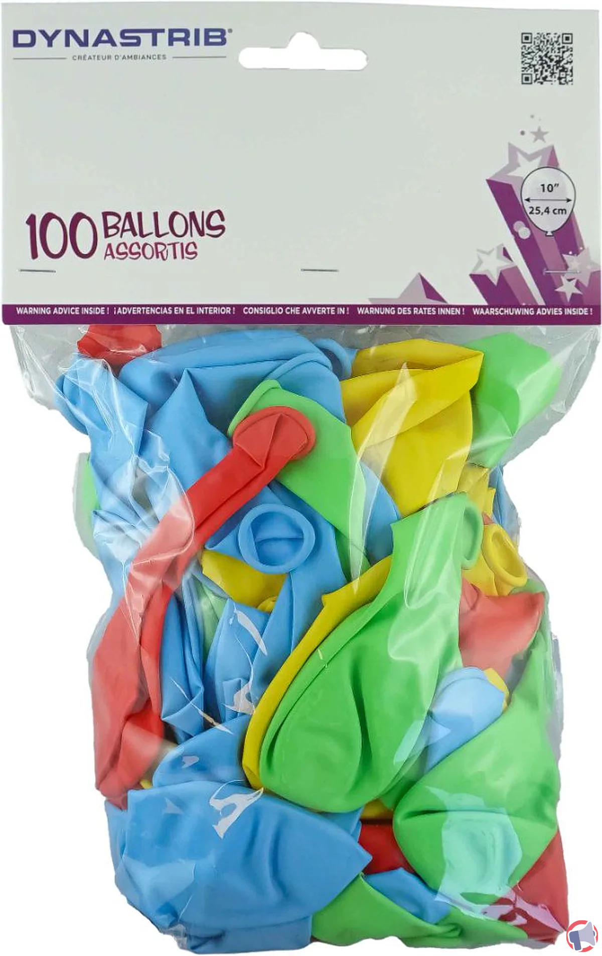 Rappel dynaparty : 100 ballons assortis dynaparty, vigilance sur la sécurité