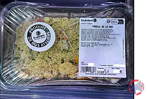 Rappel produit TABOULE DE LA MER E. LECLERC ANCENIS