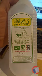 Rappel produit lait cru fermier de vache earl de souilly