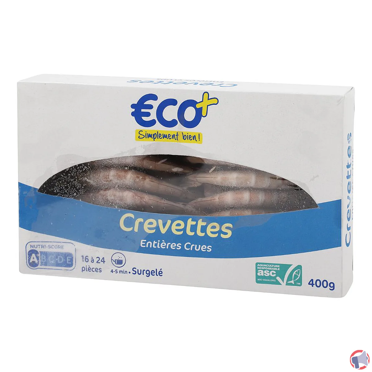 Rappel de produit : crevettes entières crues surgelées ECO+ pour risque sanitaire