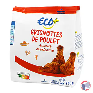 Rappel produit GRIGNOTTES DE POULET SAVEUR MEXICAINE 250G ECO+