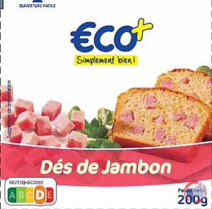 Rappel produit Dés de jambon VPF ECO+
