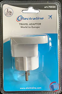 Rappel produit TRAVEL ADAPTOR World to Europe ELECTRALINE