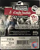 Rappel produit Steak haché 15% NEBH Eleveurs de Bretagne (photo numéro 2)