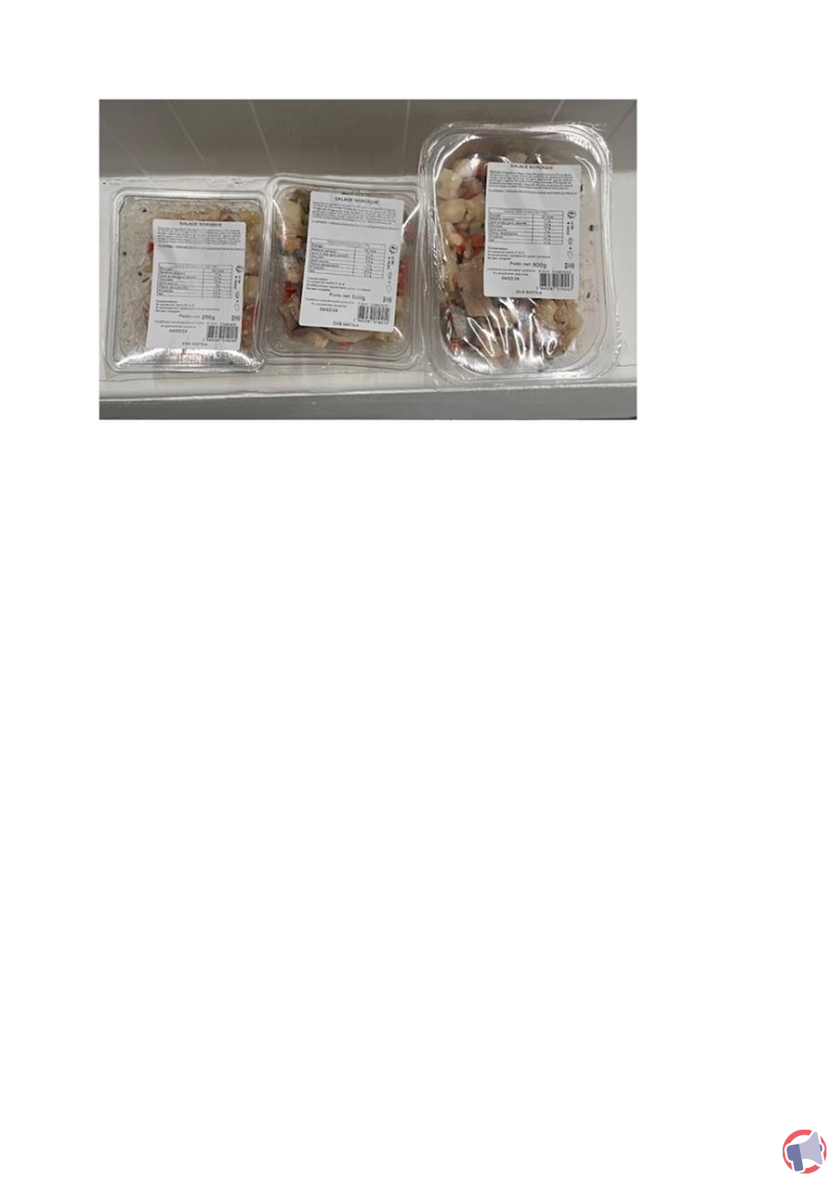 Rappel de la salade nordique de la marque EMB 94073 Le pour risque de listeria