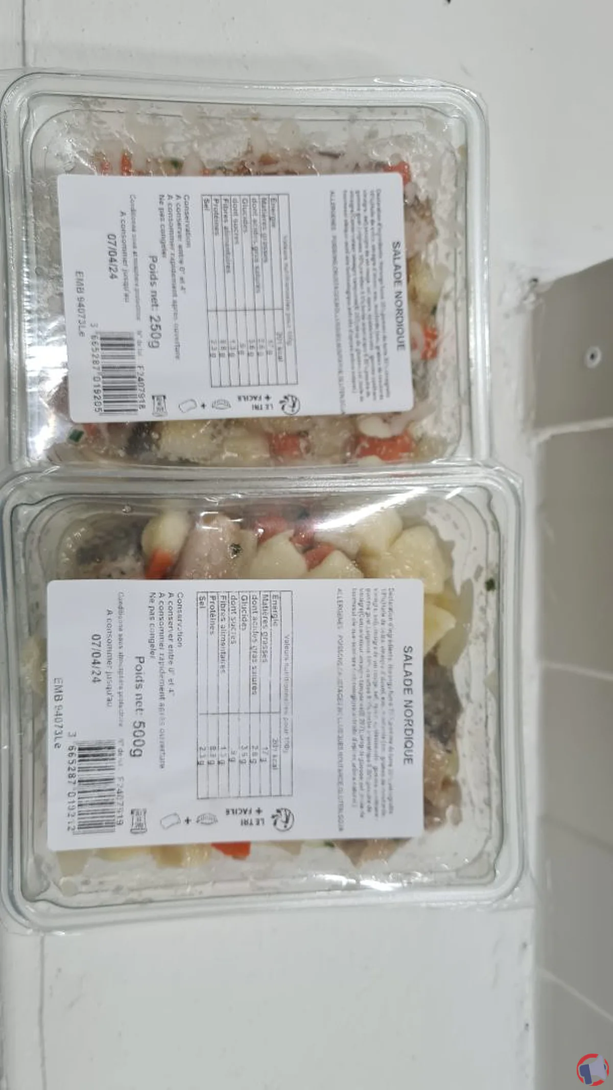 Rappel de produit : Salade Nordique de la marque EMB 94073 Le pour présence de Listeria