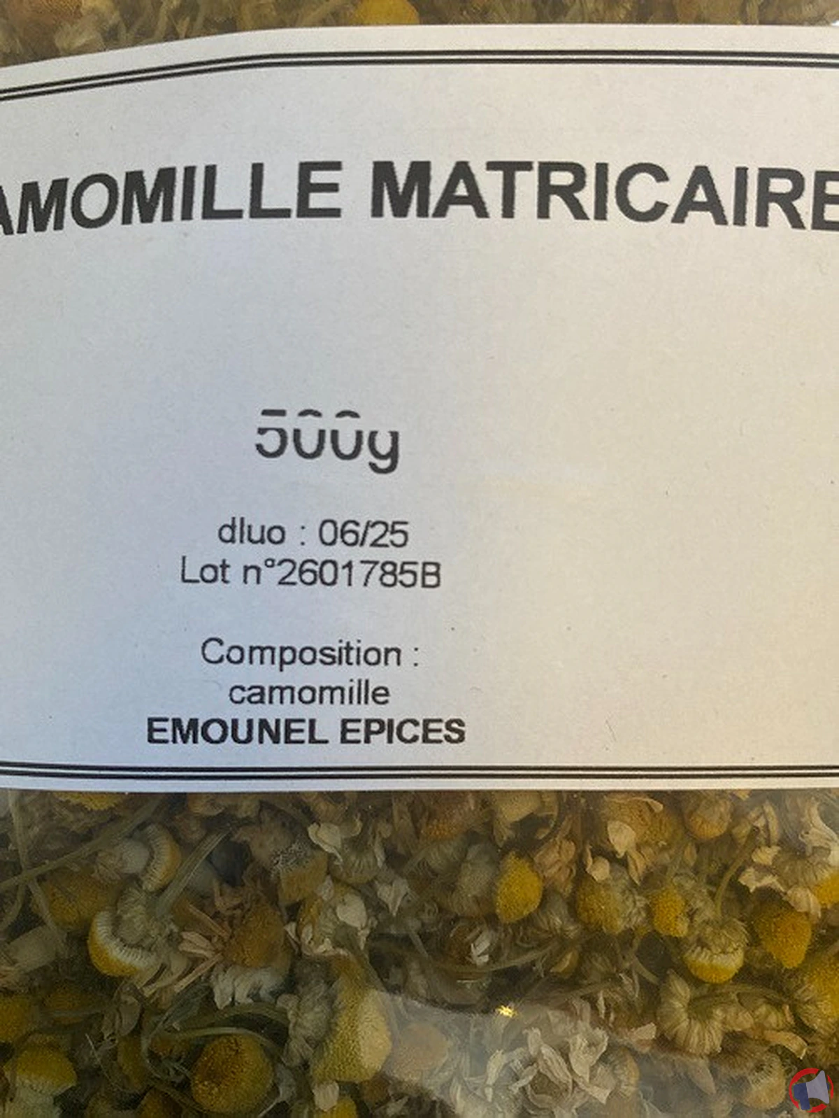 Rappel de produit : Camomille douce de la marque Emounel pour présence de pesticide