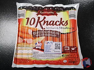 Rappel produit 10 KNACKS SAUCISSES DE STRASBOURG 350G EPICURILLADES