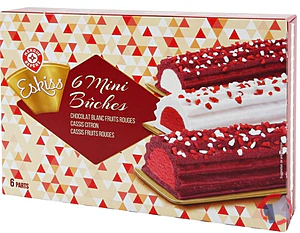 Rappel produit 6 MINI BUCHES FRUITS ROUGES 328G ESKISS