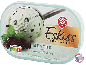 Rappel produit BAC CREME GLACEE MENTHE CHOCOLAT 500G ESKISS