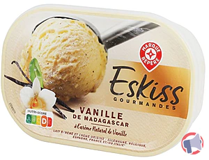 Rappel produit BAC CREME GLACEE VANILLE 500G ESKISS