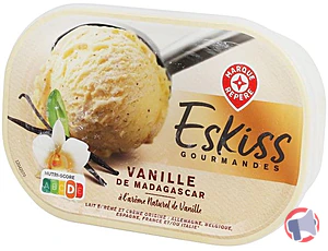 Rappel produit BAC GLACE VANILLE 1 Litre / 500G ESKISS