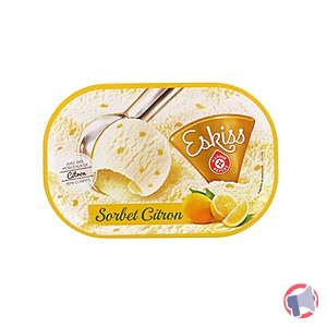 Rappel produit BAC SORBET CITRON - 1 litre / 550 G ESKISS