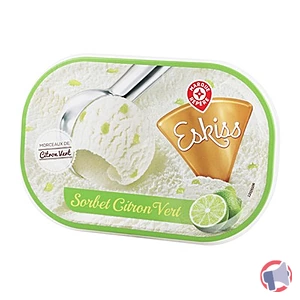 Rappel produit BAC SORBET CITRON VERT - 1 Litre / 550G ESKISS