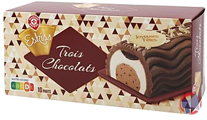 Rappel produit BUCHE AUX 3 CHOCOLATS 535,60 G ESKISS