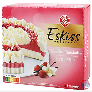 Rappel produit VACHERIN VANILLE FRAMBOISE 545G ESKISS
