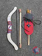 Rappel produit Arc en bois fournis avec des projectiles en bois avec embout en liège avec ou sans carquois Espadas de Madera (photo numéro 1)