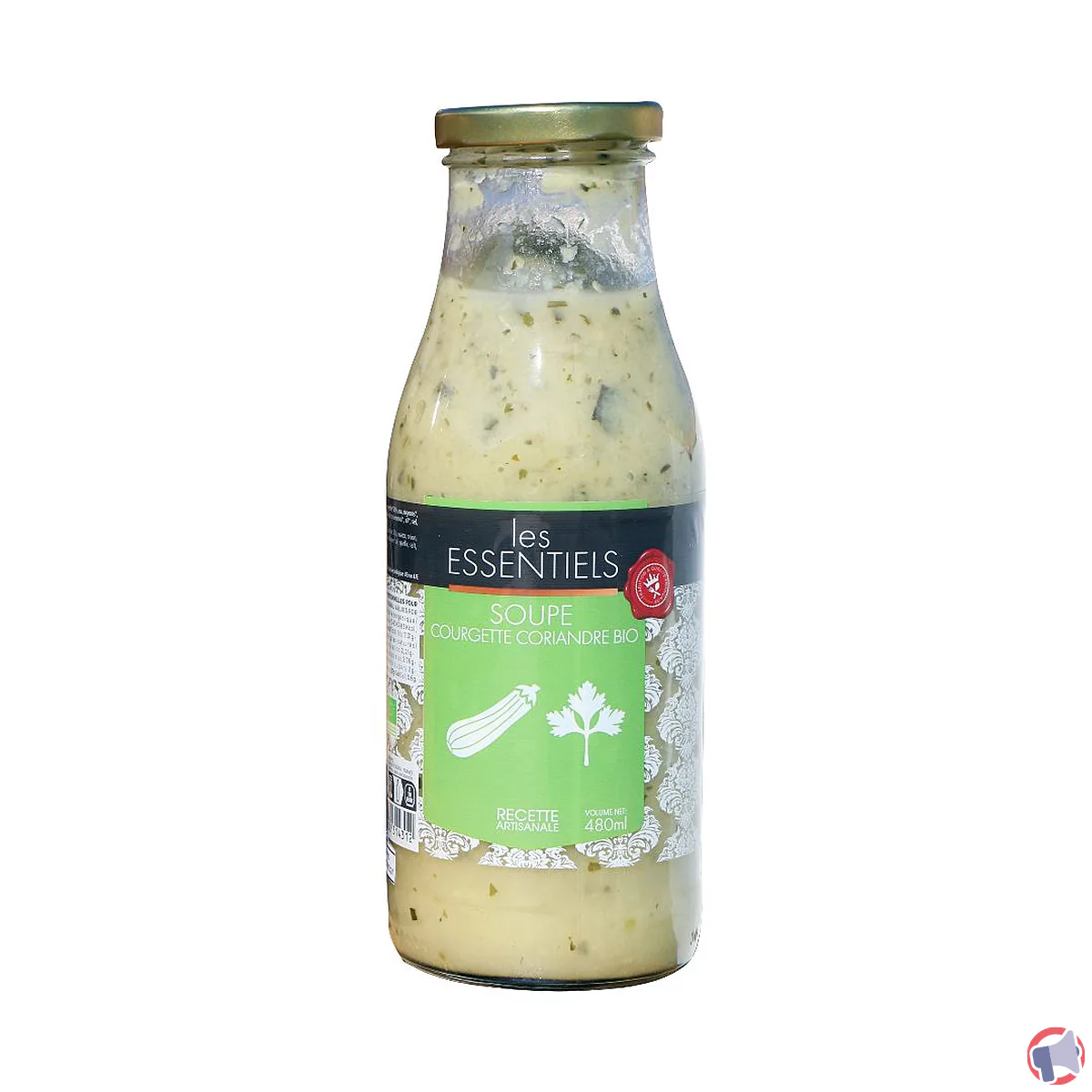 Rappel de produit : soupe de courgettes au coriandre bio de la marque Les Essentiels