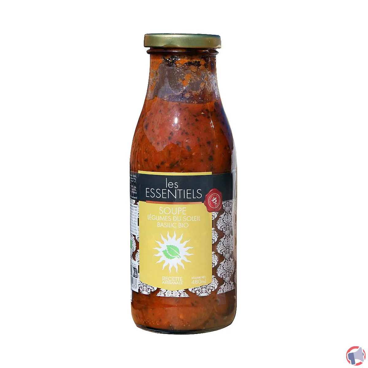Rappel produit : soupe aux légumes du soleil au basilic bio de la marque Les Essentiels